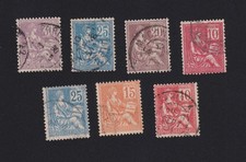 Timbre France 1900-01 Mouchon n° 112 113 114 115 116 117 118 bonne cote 28082501