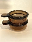 Pyrex Visions Grab It Amber Brown  Food Saver Bowl V 150 B Set Of 2