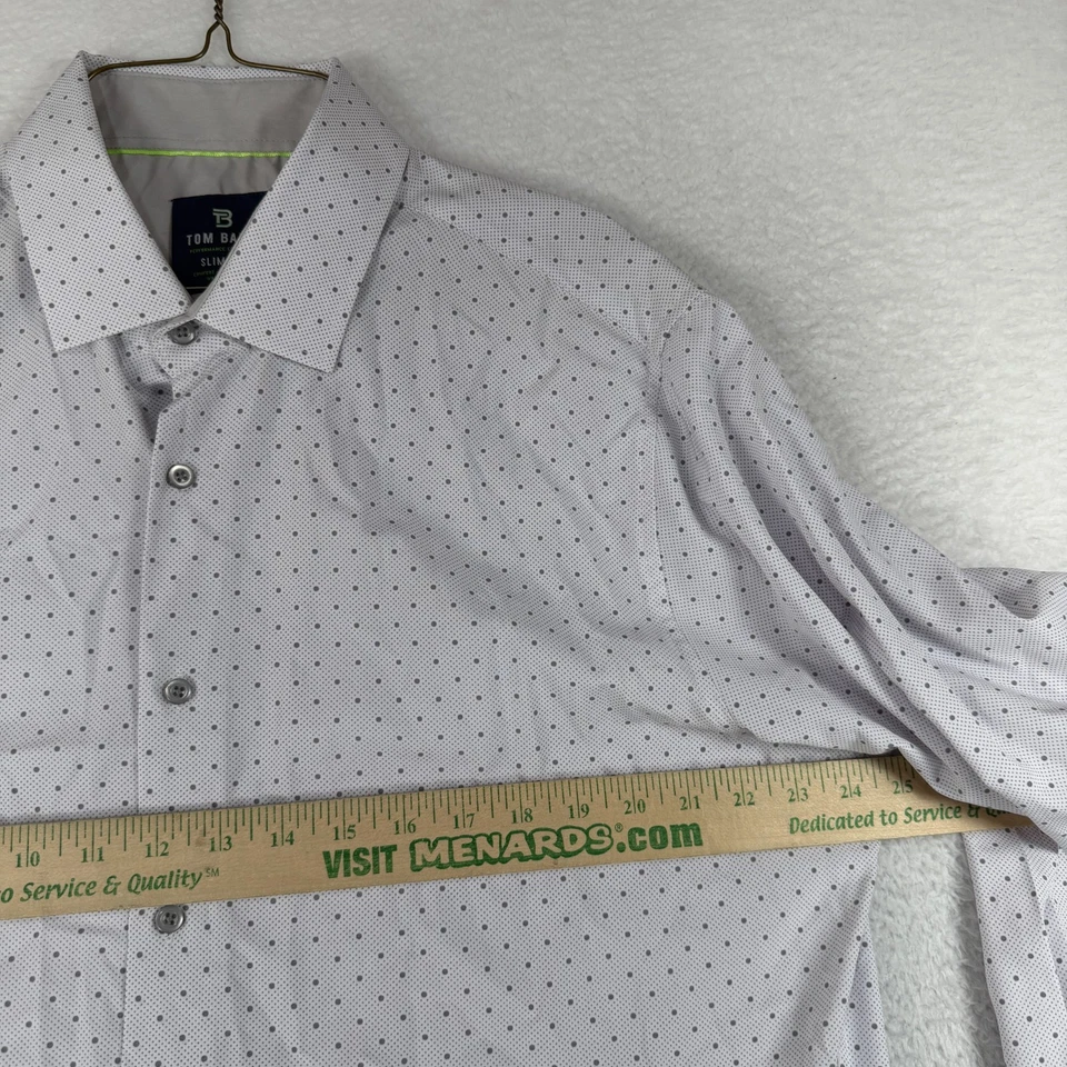 Camisa Tom Baine Performance Slim Fit XXL 18-18 1/2 L/S 4 vias pontos elásticos - Imagem 3 de 4