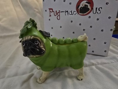Westland Giftware - Pugnacious Pea Pug Figurine Green Dog