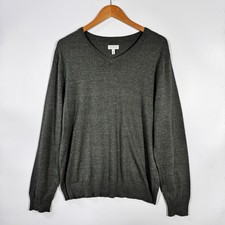 Sonoma Life  Style Men's V-Neck Sweater Medium Green 100 Cotton Lightweight