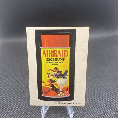1974 Topps Wacky Packages Series 6 #1 Airraid Deodorant Eliminates Body Odor &