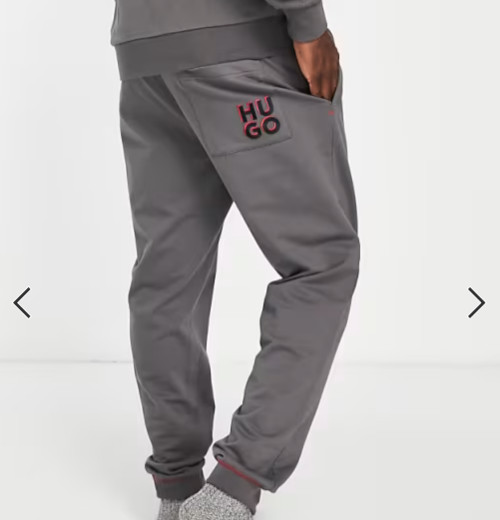 HUGO BOSS Mens Grey Bodywear Monologo Joggers Size XL BNWT thumbnail 2