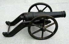 FINE ANTIQUE AMERICAN LARGE CAST IRON STEVENS CANNON CIRCA LATE 1800'S