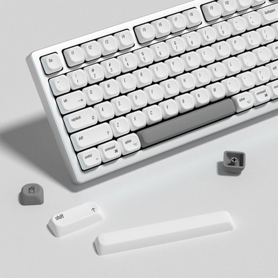 KBDiy for MAC Style KOA Profile Keycaps 60 Percent,Dye-Sublimation PBT White ...