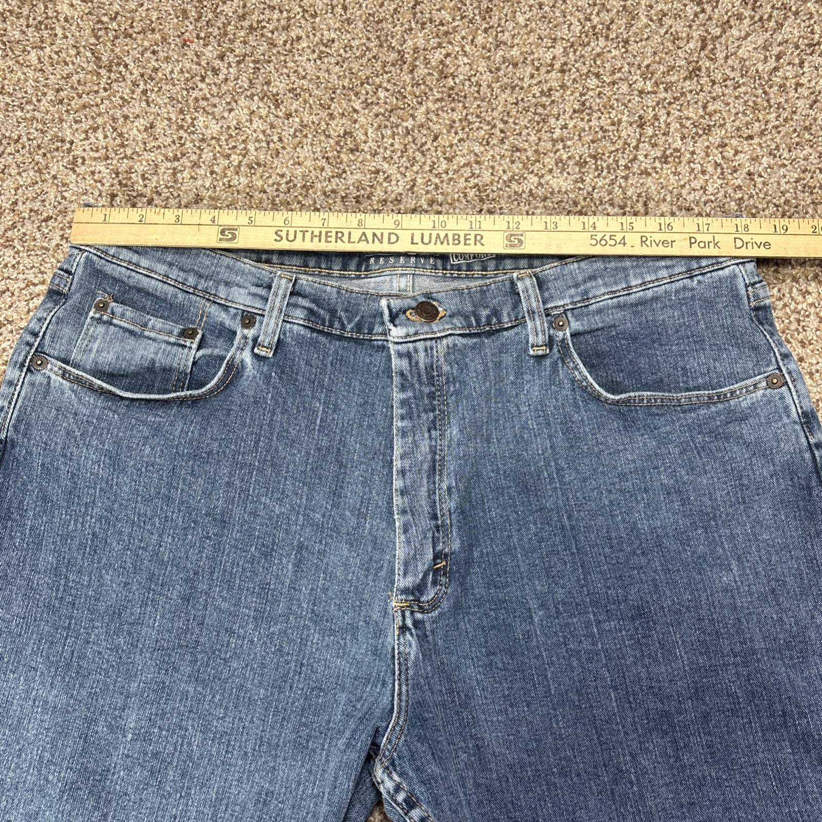 Wrangler Reserve Jeans Mens 38x29 (36x28) Advanced Comfort Straight Leg Stretch - View 7