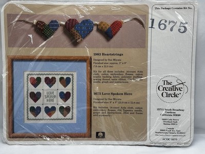 THE CREATIVE CIRCLE LOVE SPOKEN HERE 9 x9  CROSS STITCH KIT #1675 Sealed New!