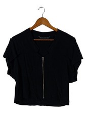 ZARA T-shirt Donna Camicia Taglia IT 40 nero stile casual