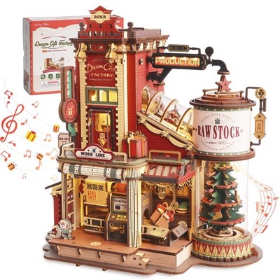 3D Holzpuzzle Spieluhr Traum Geschenk Fabrik Modellbausatz EAB01 Kreativ Spielzeug