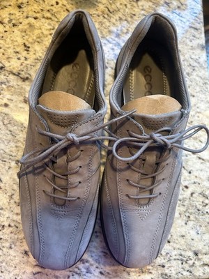 Shoes ECCO Babette Lace Up Classic Comfort Shoes Taupe Nubuck Size 39(8/8.5) New