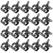 50 Pcs Spring Clips Clamps Hose Fastener Water Pipe Small Fuel Line Holders