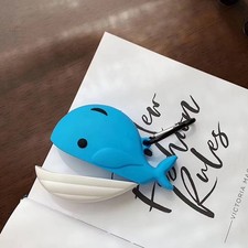  1pc Silicone Earphone Case Shell Cover Cartoon Whale Shape Design Compatible