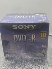 Sony DVD R 10 Pack 120 Min. 4.7GB Jewel Case New Sealed Blank Discs