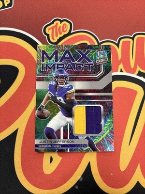 2022 Spectra Justin Jefferson Max Impact Mojo Jersey Relic 19/25 Vikings MI-JJE