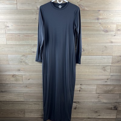 Skims Womens Dress Fits Everybody Crew Neck Long Sleeve Maxi Stretch Onyx 2X | eBay Skims Womens Dress Fits Everybody Crew Neck Long Sleeve Maxi Stretch Onyx 2X | eBay