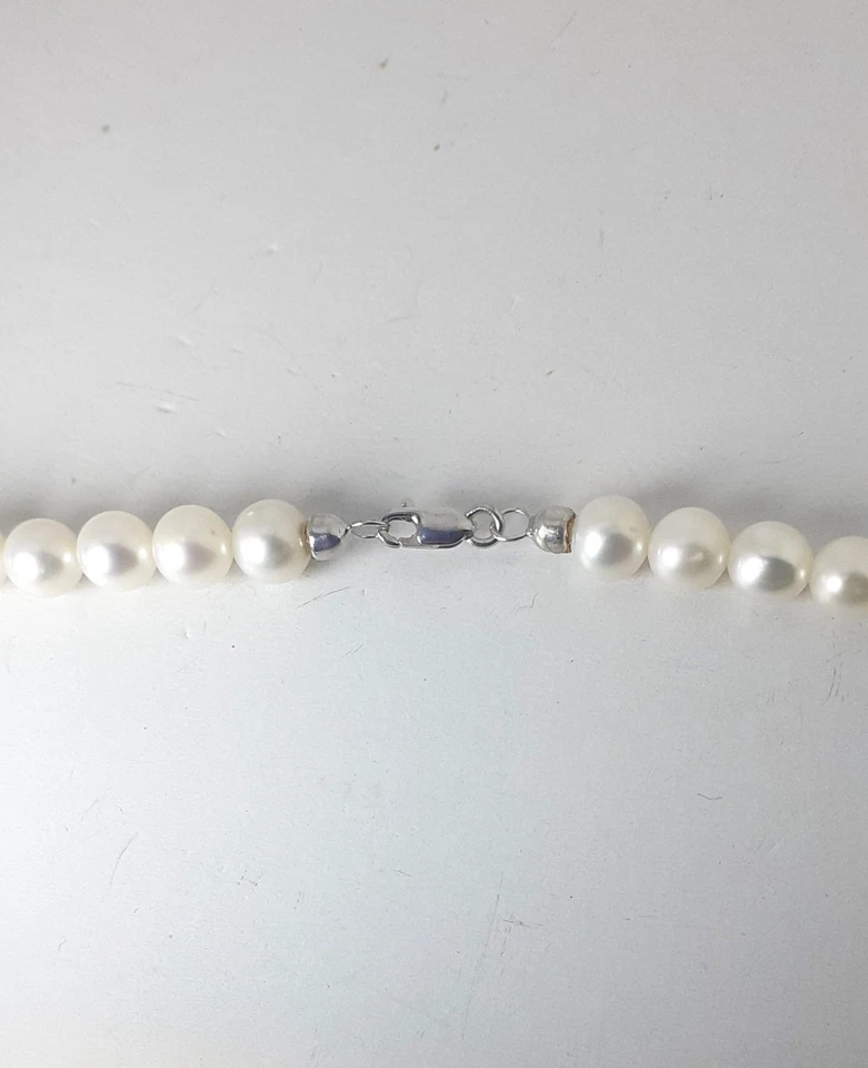 Collana Donna Kioto 198BS In Perle Di Acqua Dolce E Sfere In Oro Bianco - Immagine 3 di 4