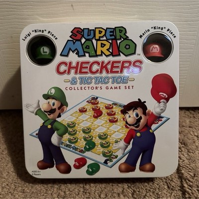 Nintendo Super Mario Checkers & Tic Tac Toe Collector Set Complete Game 2+ 6+