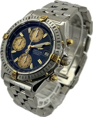 Breitling Chronomat Bicolor B13352 Blue Automatic Mens Watch E...