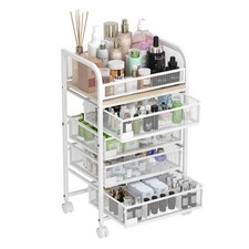Makeup Organizer with 4 Drawers, Skincare Storage, Floor Skincare Organizers ...