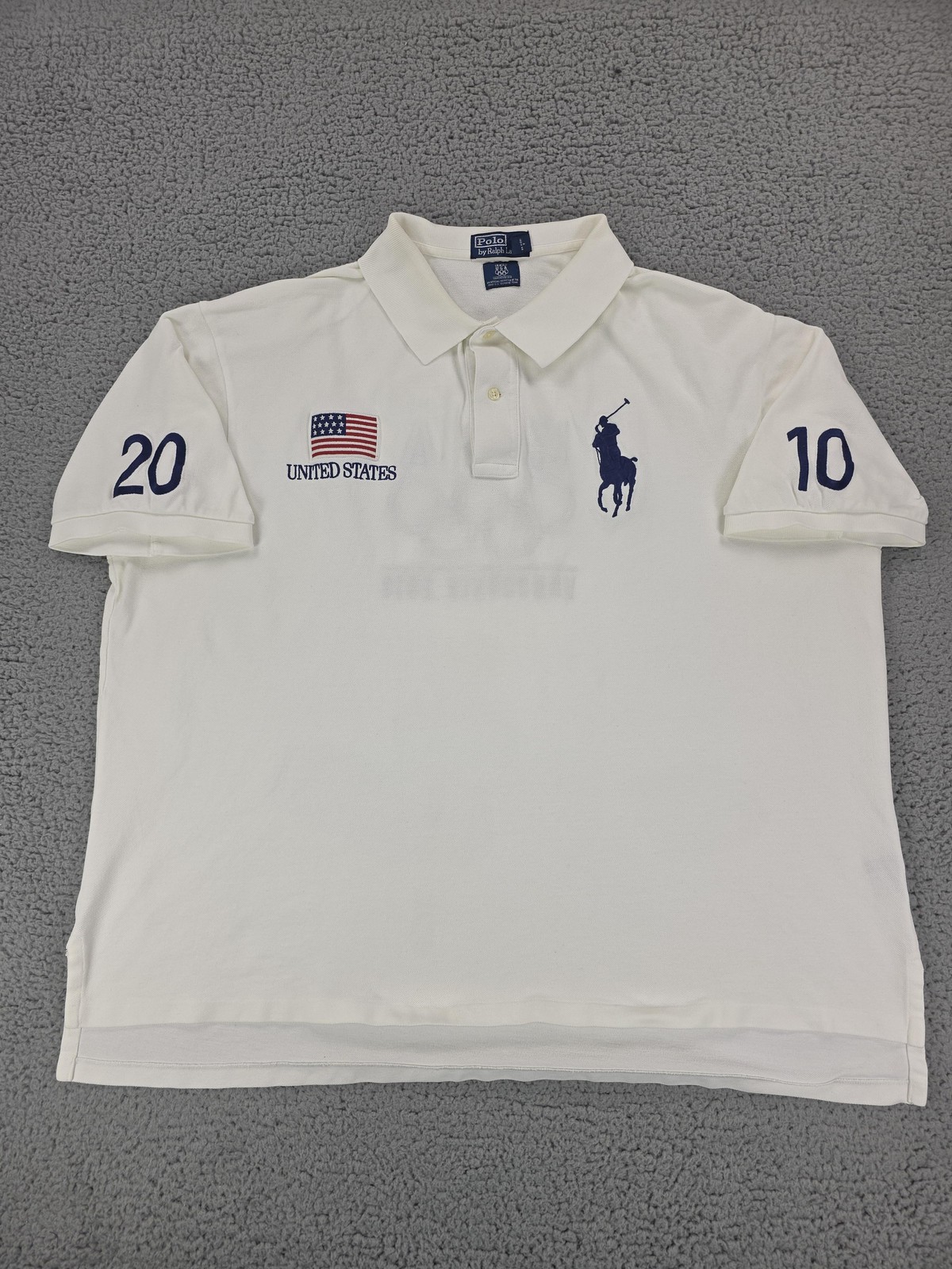 USA Olympics Shirt Vancouver 2010 Team USA Mens 3XL White Polo Ralph Lauren