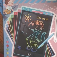 10 Inch LCD Writing Tablet for Kids with Stylus, Multicolor Drawing