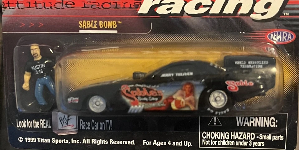 Road Champs WWF Attitude Racing Sable Bomb Divertido Coche Jerry Toliver y Austin 1:64 Foto 3 de 4