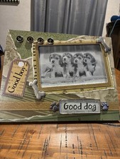 Dog Picture Frame 6  X 4  Green Tree Gallery  Good Dog/ Woof  Decorative Frame