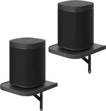Set of 2 Universal Small Rear Speaker Wall Mount Shelf Surround Sound Speaker St