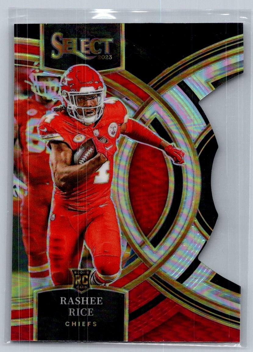 Rashee Rice 132 2023 Panini Select RC Black & Red Prizms Die Cuts Chiefs Card