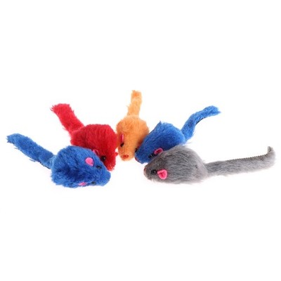 Plush Mouse Toy for Pet for Cat Bright Colored Play-Catch Interactive Mice T