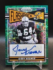 JERRY KRAMER 2025 Prizm Football #FLA-JKR Packers Flashback Auto GREEN SCOPE /75