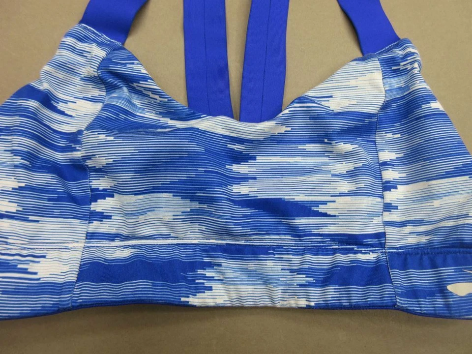 Sujetador deportivo Brooks talla S para mujer azul inalámbrico sin relleno 2H Foto 2 de 4