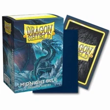 Matte Midnight Blue Case Display Dragon Shield Standard Size Sleeves - 10 Packs