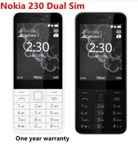 Unlocked Original Nokia 230 Dual SIM GSM 2MP MP3 2.8" Bar Smartphone - Afbeelding 1 van 16