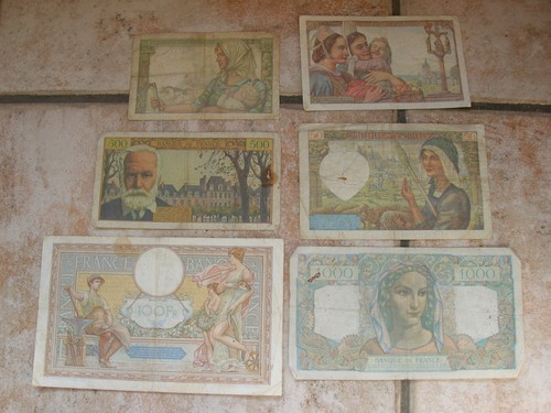 FRANCE LOT DE 6 BILLETS A VOIR SUR PHOTO (scotch sur j.coeur ) (C748) - Imagen 2 de 2