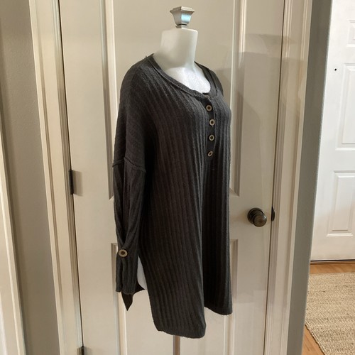 Free People Intimately Around The Clock Pullover Grey Soft Pullover Sweater - S - Picture 4 of 13