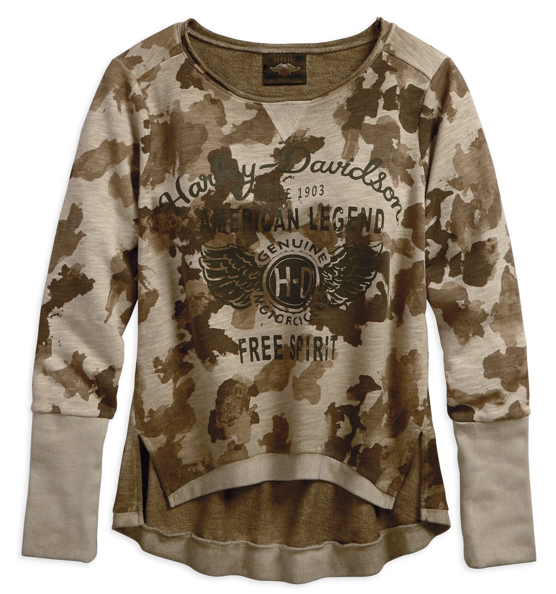 Harley-Davidson Women's Camo Sweatshirt American Legend Free