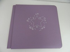 Creative Memories Album 7x7 Lilac Purple Silver Star White Pages