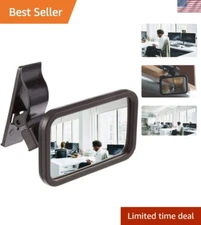 Lightweight Clip-On Monitor Mirror with Convex Lens - Enhance Your Awareness