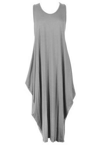 Neu Damen ärmellos italienisch Lagenlook Tulpe Fallschirm Sommer Midi Kleid Top  - Bild 6 von 16