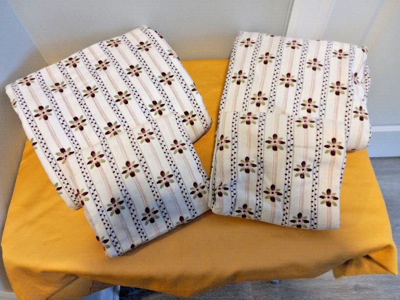 JC PENNEYS QUEEN FLORAL & STRIPED FLANNEL SHEETS GREAT CONDITION eBay