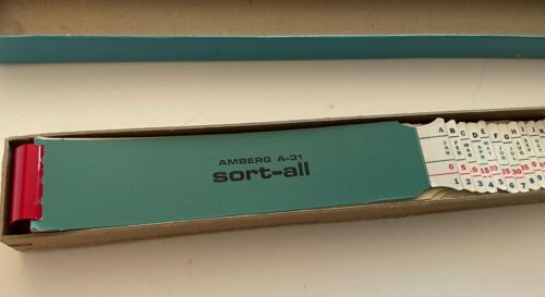 Amberg Sort-All Model A-31 File & Index Sorter 22 x 2.5 Inches Vintage EUC - Picture 8 of 9