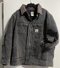 Carhartt Work Wear Quilted Lined Smoke Gray Jacket Size 2XL