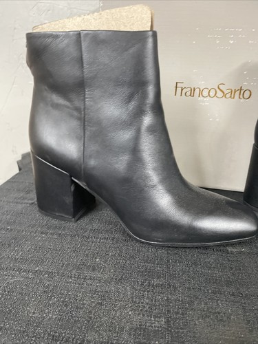 Franco Sarto Womens Tina Black Leather Boots 10 Medium - Picture 2 of 14