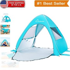 UPF 50 Beach Tent with Unique Sandbag Stability - Easy Set-Up  Travel-Friendly