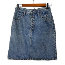 GAP Vintage Button Fly Denim Straight Pencil Skirt Size 27