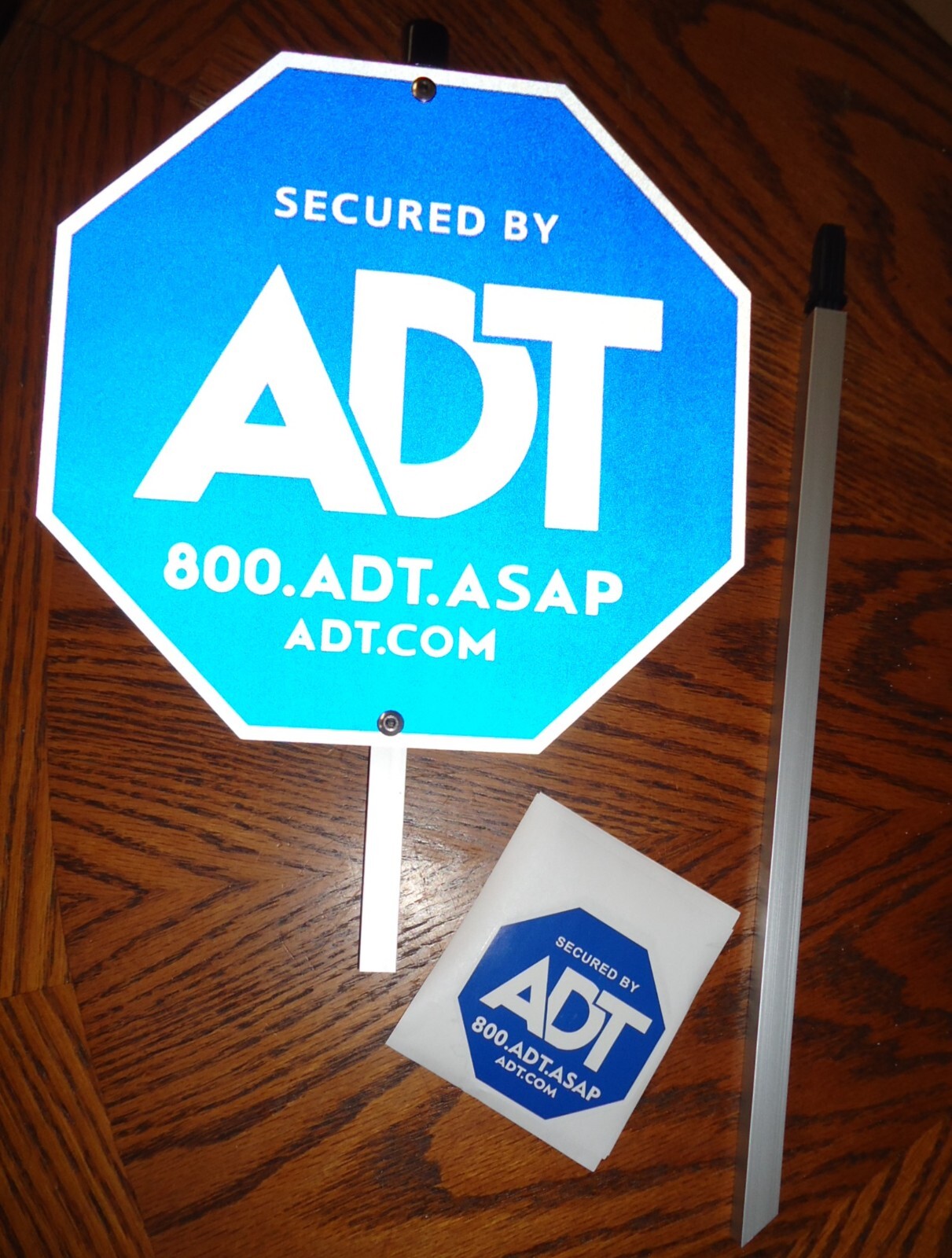 ADT Home Security Yard Sign With Stake & Window Decals New In Box eBay