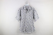 Vintage 90s Streetwear Mens Medium Abstract Geometric Luau Beach Button Shirt