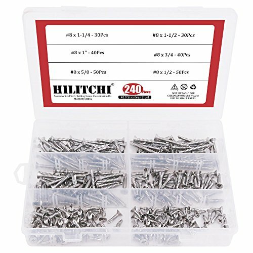 Stainless Steel Phillips Self Drilling Metal Screw, #8x(1/2" to 1-1/2")-Pack 240 - Picture 3 of 10