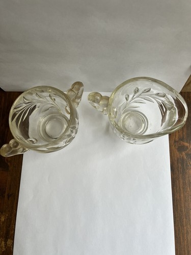 Glass Sugar Bowl and Creamer Set - Picture 4 of 5